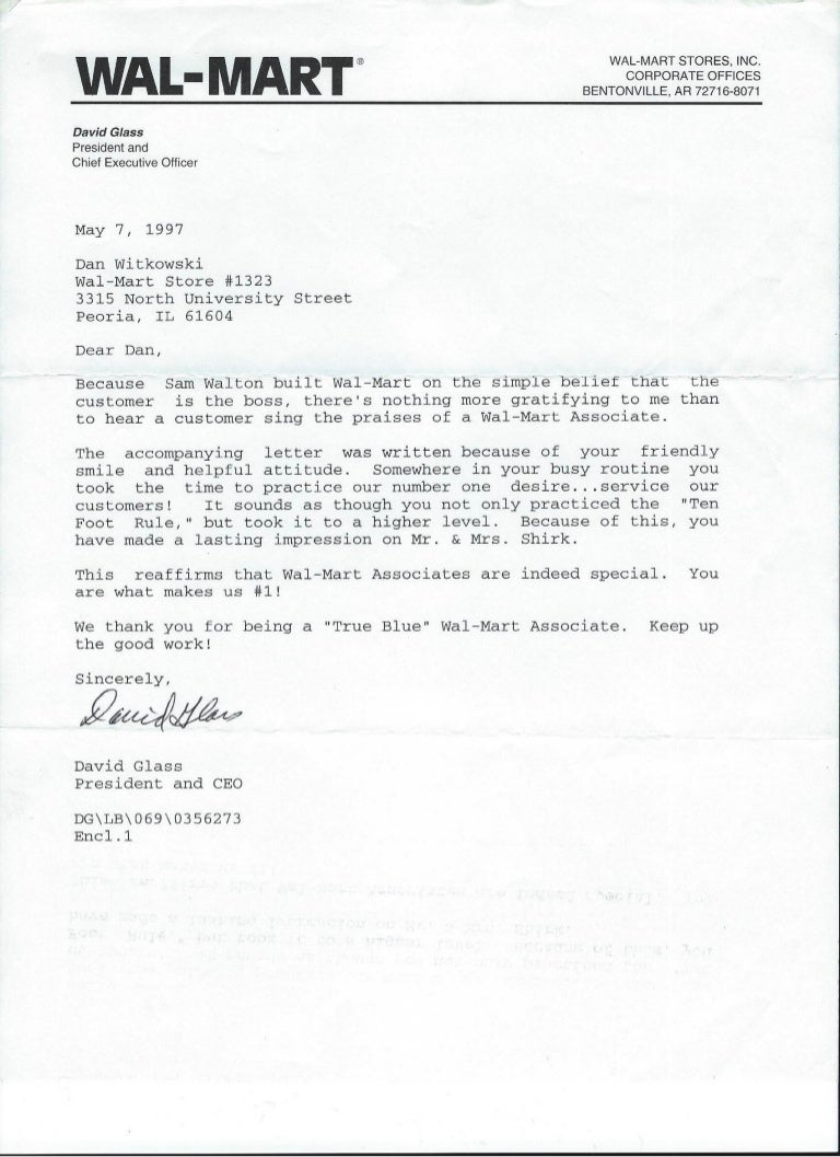 Walmart CEO Letter