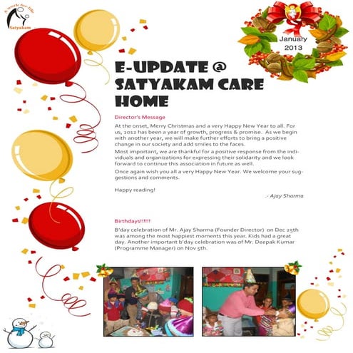 E-Newsletter @ Satyakam