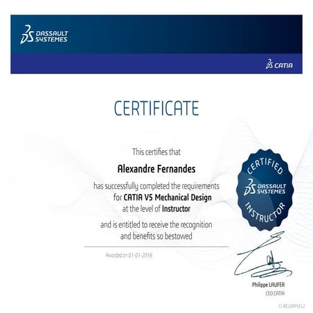 CERTIF-CATIA-INSTRUCTOR(1) | PDF