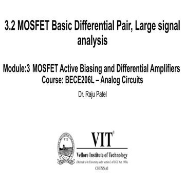 DIFFERENTIAL AMPLIFIER using MOSFET | PPTX