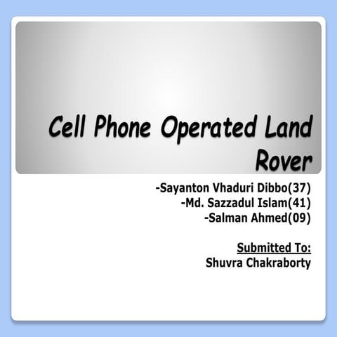 Cell Phone Operated Land Rover