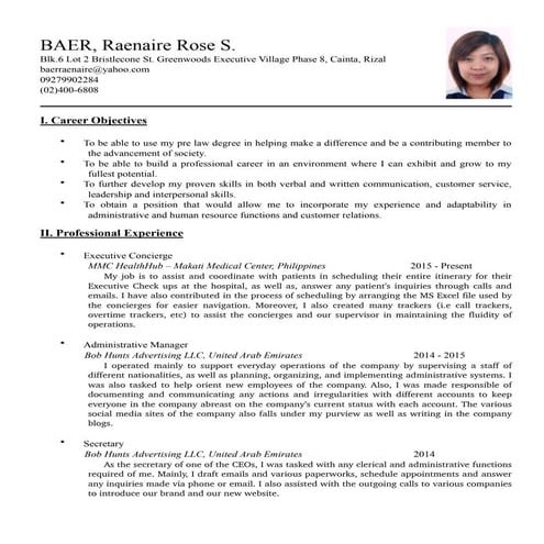 BAER_resume3 | PDF