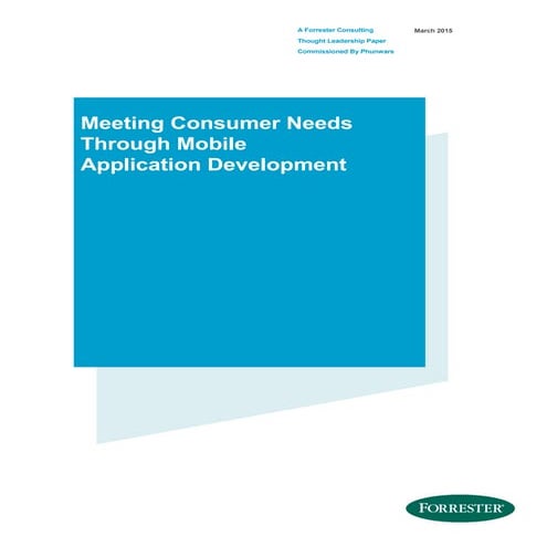 CONSUMER MOBILE APPS