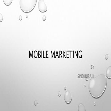 Mobile marketing
