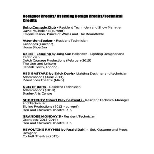 Set & Lighting Design Portfolio | PDF
