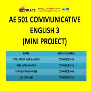Communicative English 3 Mini Project