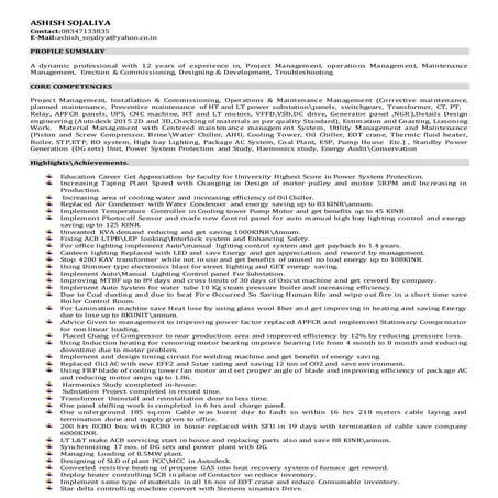 Maintenance and Utility Engineer | DOCX