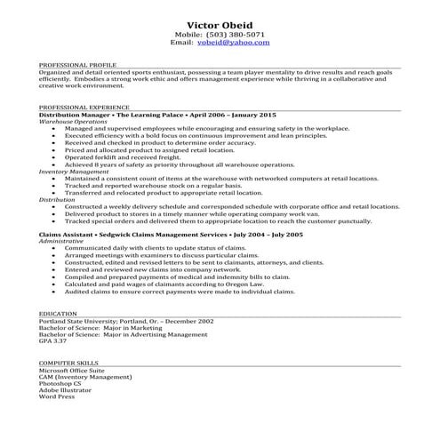 LEVIS RESUME | DOC