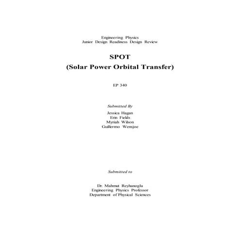 Junior Design Report (SPOT)