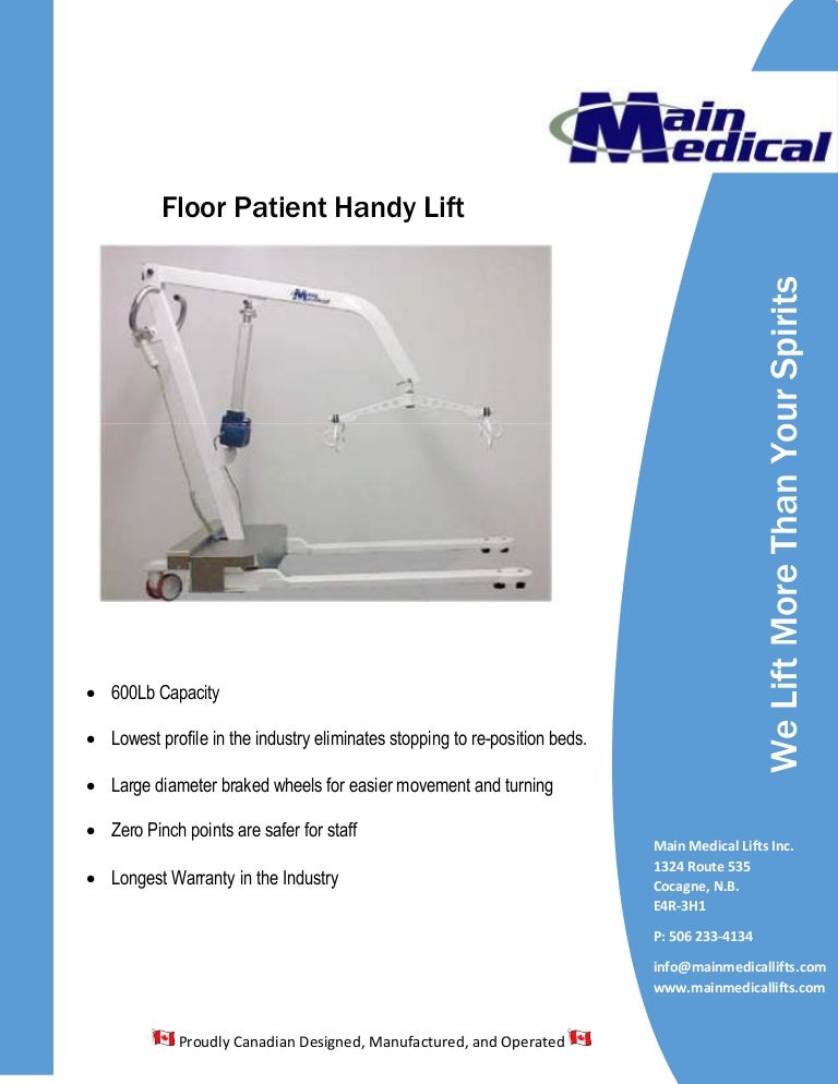 Main Medical Patient Floor Lift