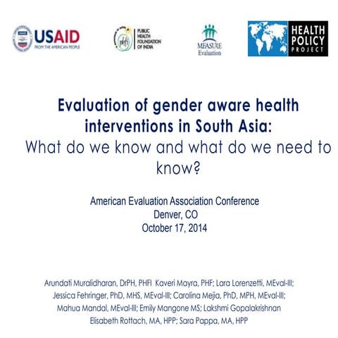 Integrating Gender in the M&E of Health Programs: A Toolkit | PDF