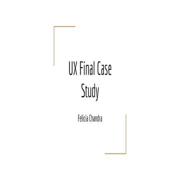 UX Final Case Study