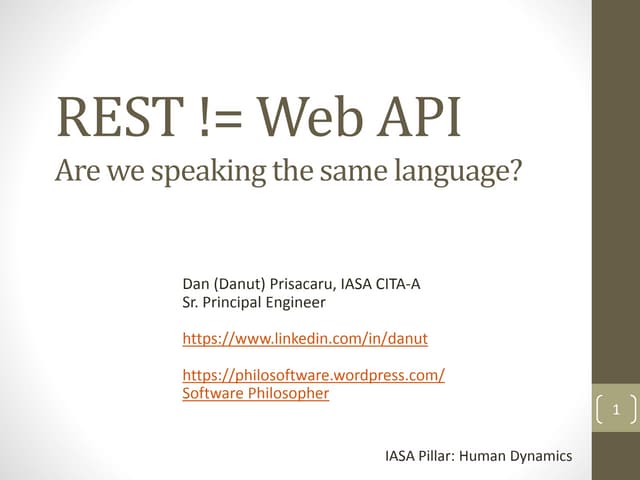REST != WebAPI