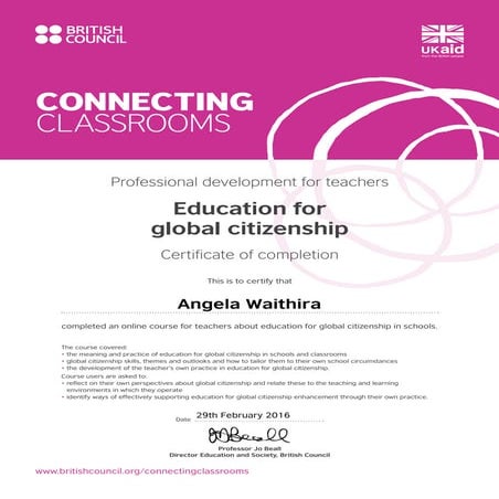 Global citizenship certificate | PDF
