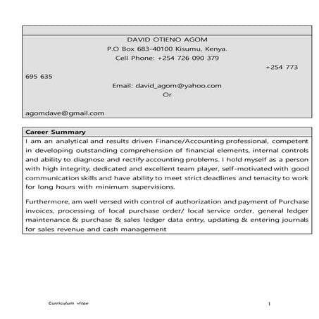 AGOM CV | DOCX