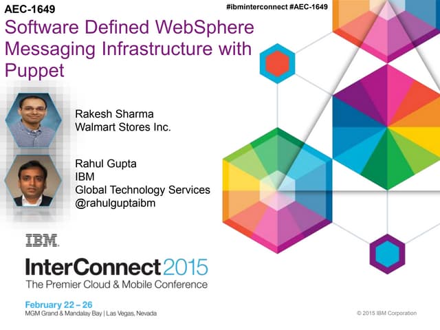 Software Defined WebSphere Messaging Infrastructure with Puppet