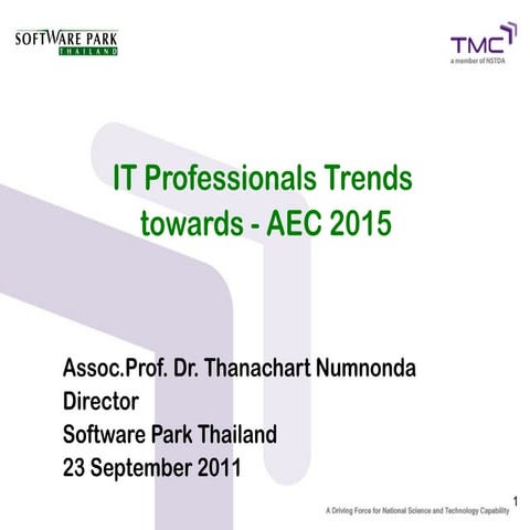 IT Professionals Trends  towards - AEC 2015
