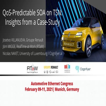 QoS-Predictable SOA on TSN: Insights from a Case-Study