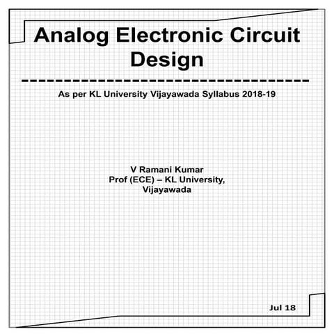 Analog Electronic Circuit Design (AECD) text book