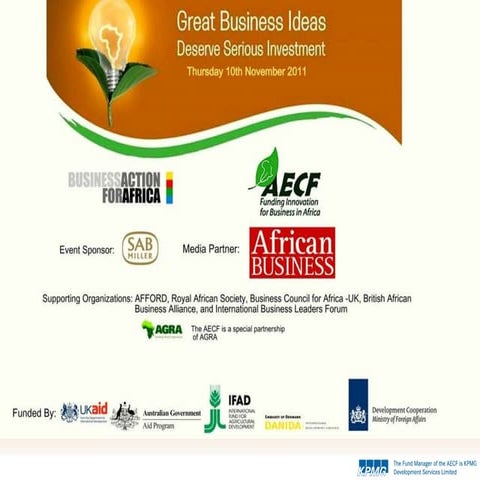 Introduction to the Africa Enterprise Challenge Fund (AECF)