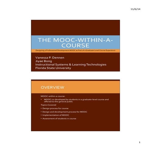 The MOOC-within-a-course