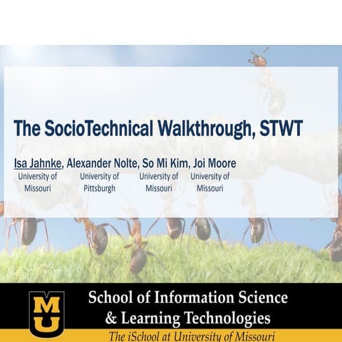 Sociotechnical Walkthrough Workshop@AECT17 