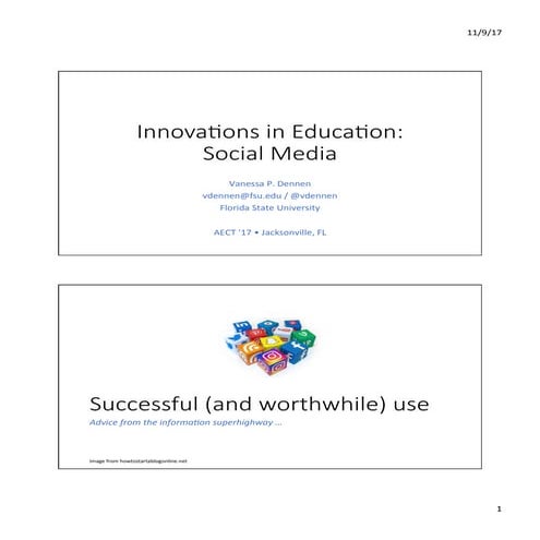 Innovations in Education: Social Media