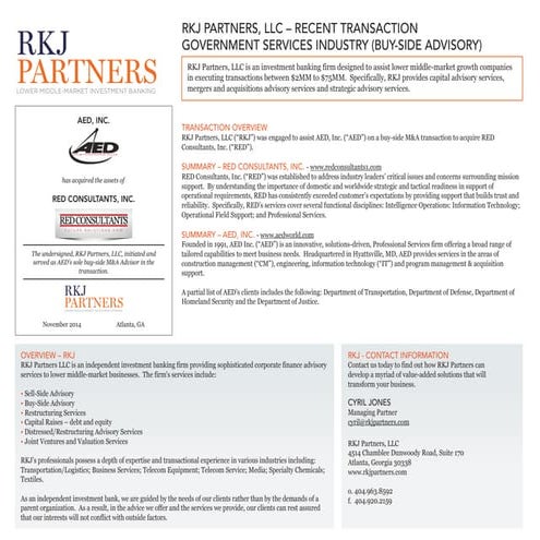 Summit Ridge Group, LLC - One page overview | PDF