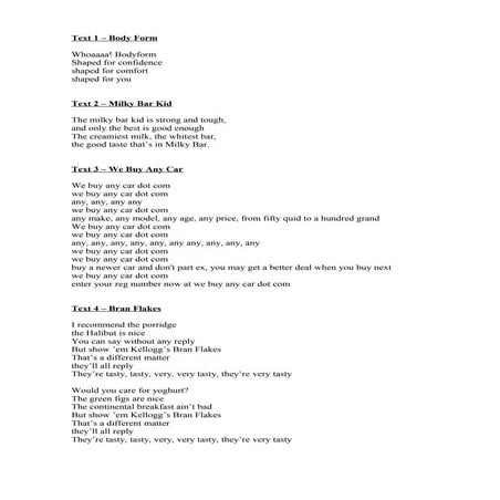 JINGLE LYRICS | DOC