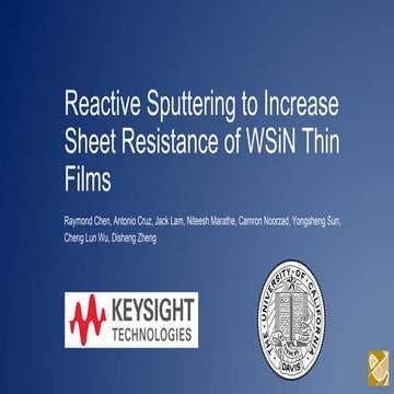 Reactive Sputtering Deposition Presentation