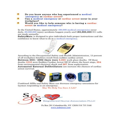 AED Safety Mate Letter