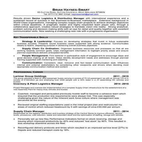 #CV - B C HAYNES-SMART