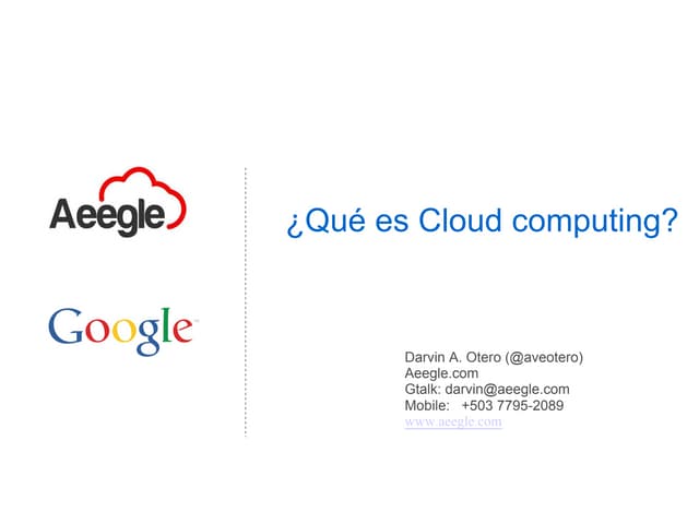 ¿Qué es cloud computing? / Aeegle