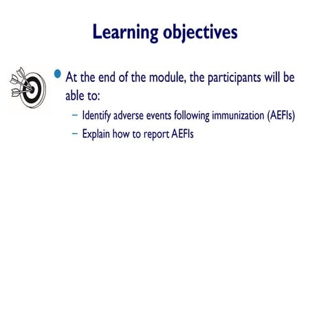 Adverse events following Immunizations of a child