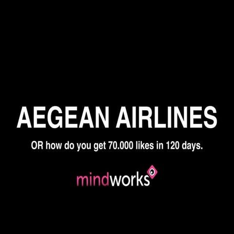 Case Study: Aegean airlines on facebook by Mindworks