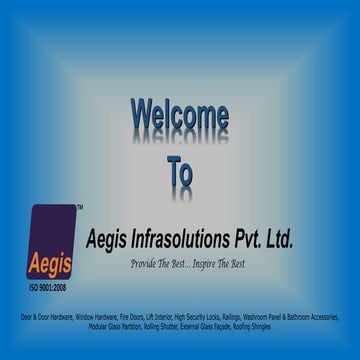 Aegis infrasolutions Company Presentation (Company Brochures)