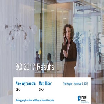 Aegon Q3 2017 Results