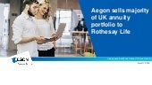Aegon sells majority of UK annuity ...