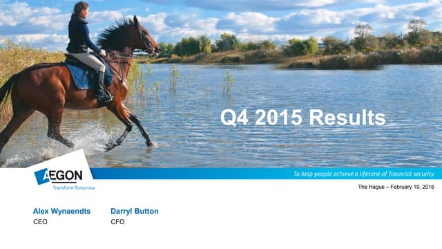 Aegon Q4 2015 Results Presentation