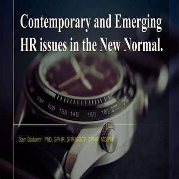 Contemporary and Emerging HR Issues in the New Normal