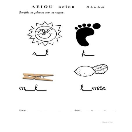 A e i o u     a e i o u