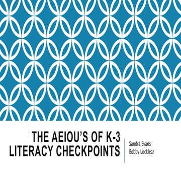 Aeiou of k 3 literary checkpoints-3 3