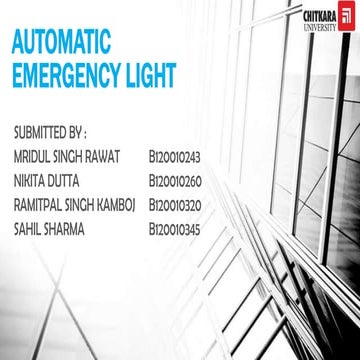 Automatic Emergency Light