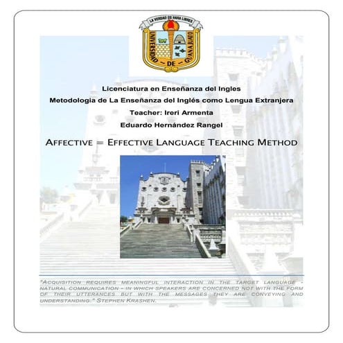 Affective effective language english language teaching method