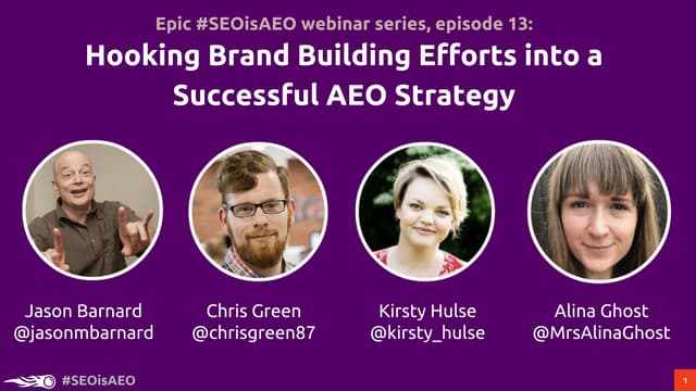 #SEOisAEO: Hooking Brand Building Efforts into a Successful AEO Strategy