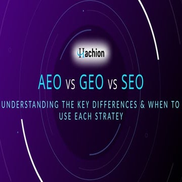 AEO vs GEO vs SEO – Comparison & Strategy Guide.pptx