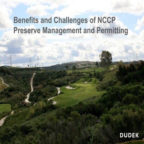 NCCP Preserve Management Challenges and Opportunities