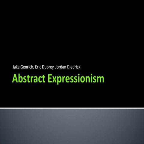 Abstract Expressionism