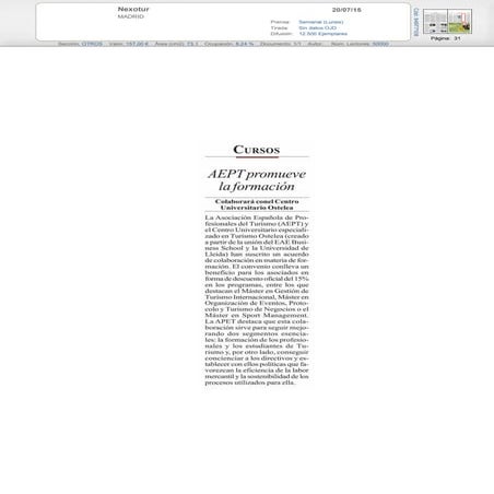 AEPT promueve la formación