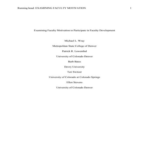 Faculty Development Programme | PPTX